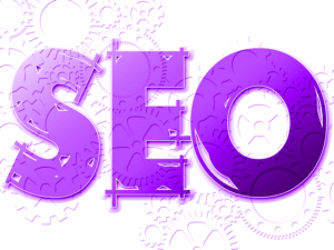 The letters SEO, meaning search engine optimisation: a new service from DoodlyDog WordPress web design.